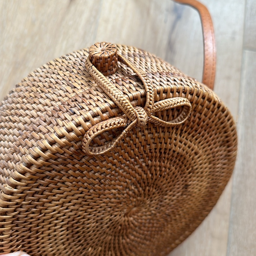 Rattan basket bag - Picture 2 of 8